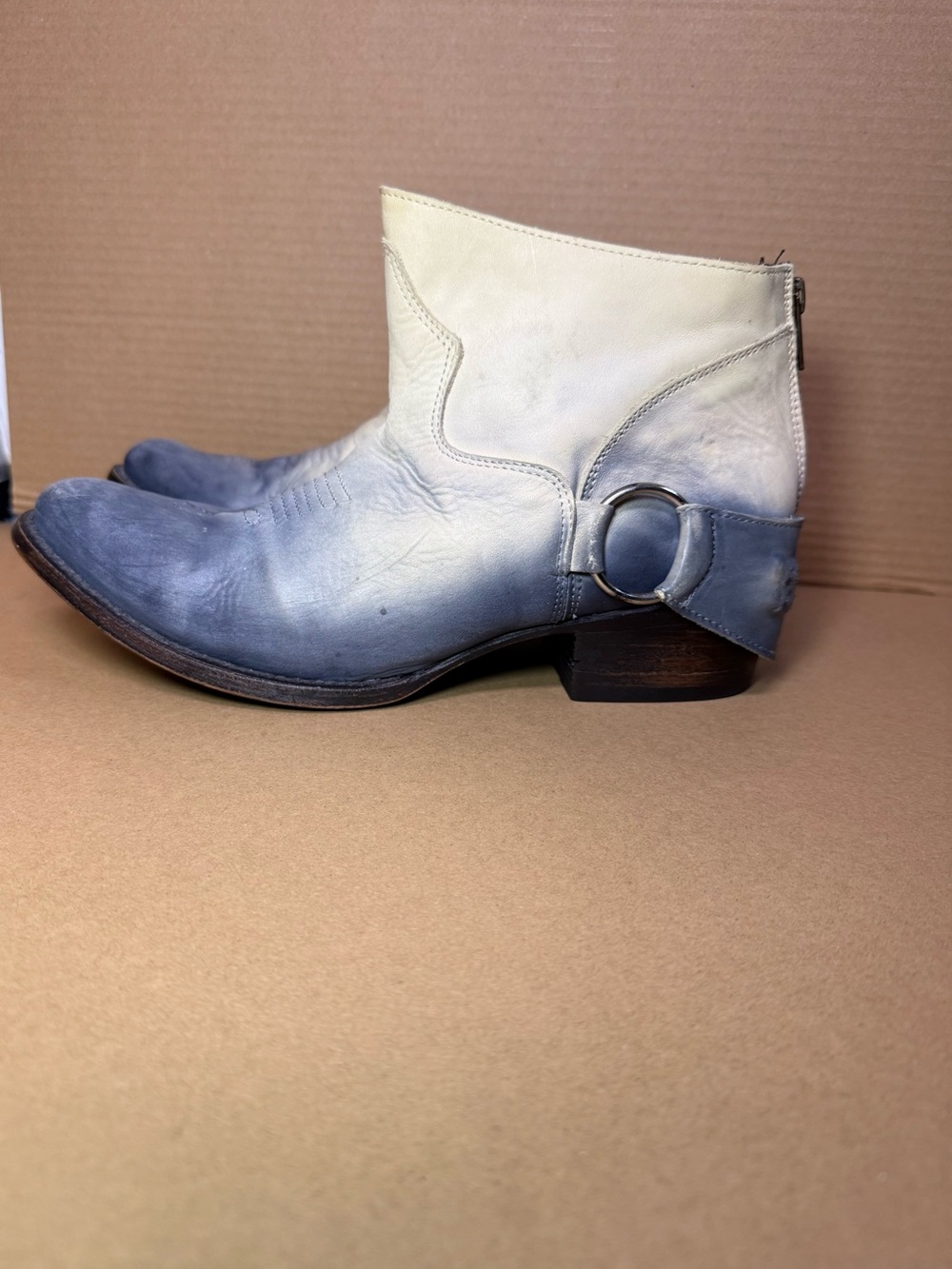 Freebird by Steven Beige Leather Ankle Boot